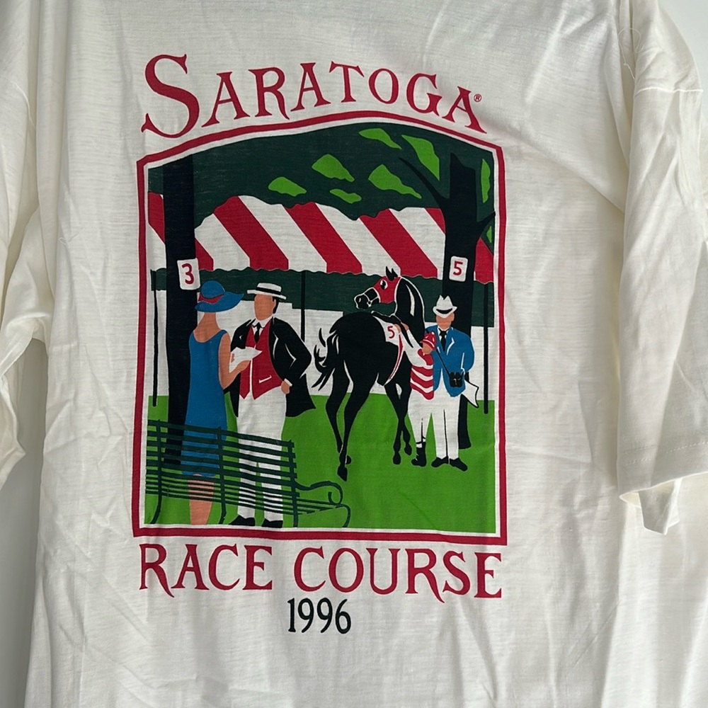 Vintage 1996 Saratoga racetrack tee shirt xl